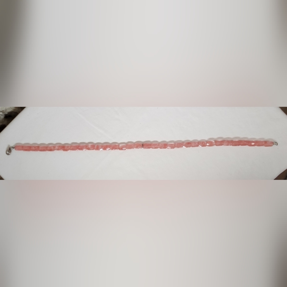 Vintage Strawberry Quartz Faceted Gemstones Necklace. - Picture 2 of 5